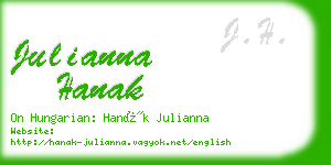 julianna hanak business card
